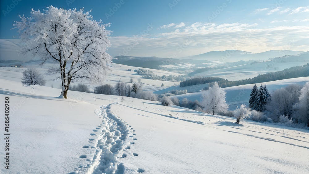 Fototapeta premium winter landscape in the mountains