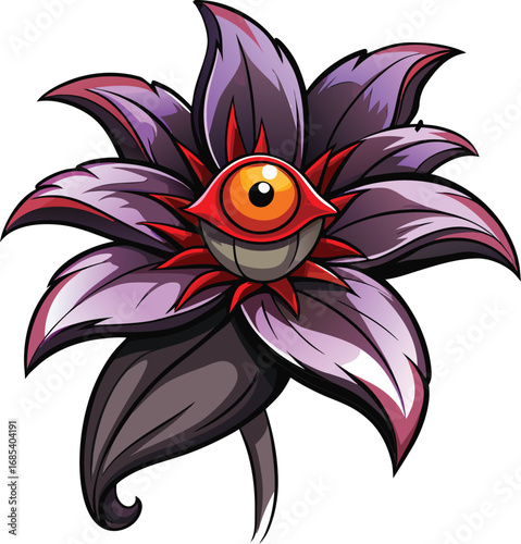 Haunted Lily Halloween One-Eyed Flower Fantasy Art