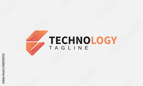 Free Download Futuristic tech logo design with gradient style and creative digital icon for corporate identity
 - GFXLoad