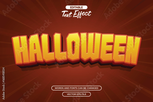 Halloween editable text effect with 3d text style