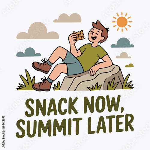 man relaxing on the mountain