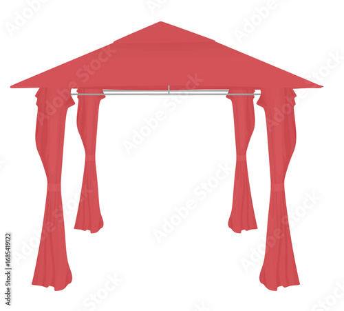 Red promotional tent. vector illustration	
