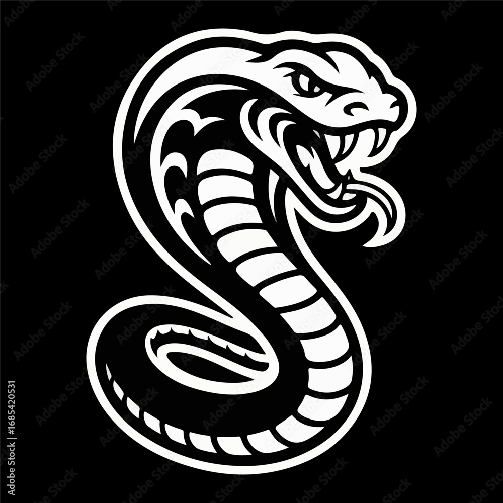 Fototapeta premium black and white snake