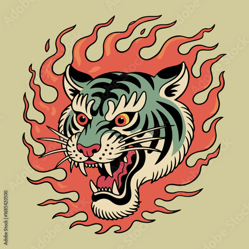 tiger head tattoo
