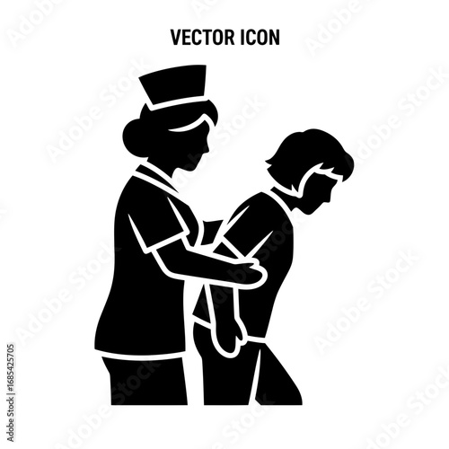 Nurse assisting patient with mobility