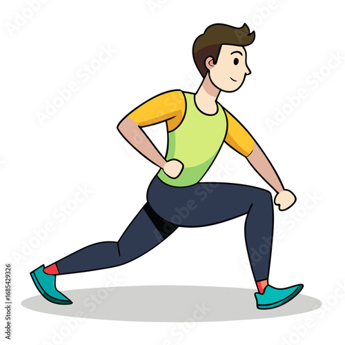 Man doing a lunge exercise