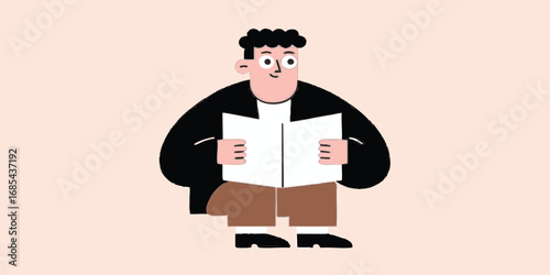 A bespectacled figure, engrossed in a book, embodies the serenity of focused reading, in this artistic rendering. Capturing the essence of introspection and literary joy.