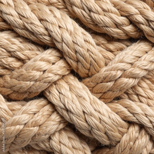 Close-up of intertwined nautical ropes