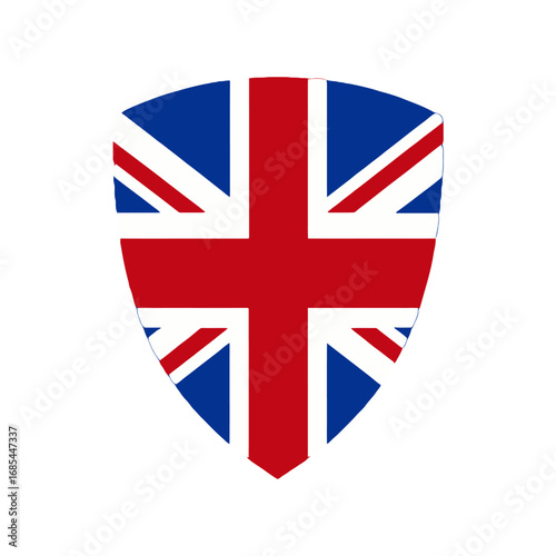 Vector art of union jack shield emblem