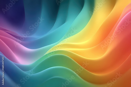 Abstract flowing rainbow gradient waves background image. This is perfect for backgrounds, wallpapers, and many graphic projects.
