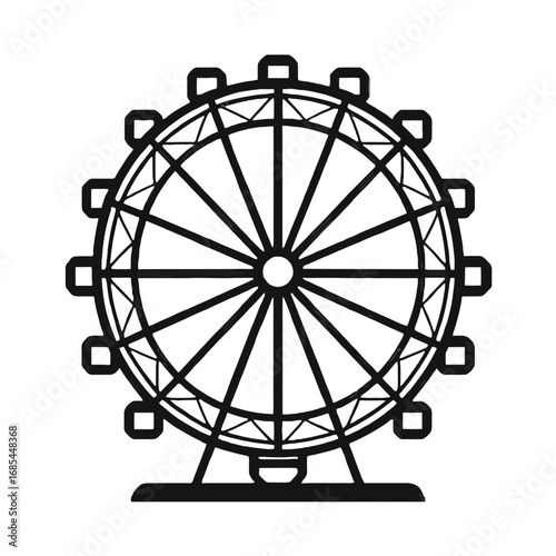 Vector art of ferris wheel icon