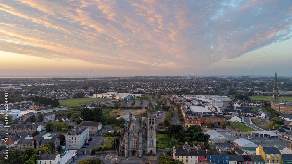 Obraz premium Aerial View of Dundalk Town, County Louth, Republic of Ireland