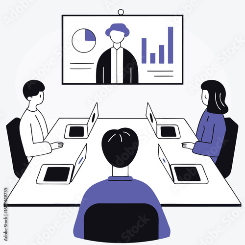 Video Call and Online Conference Icon Set