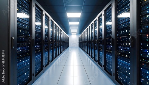 Server room interior, modern design