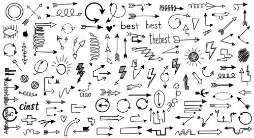 Doodle Arrows and Hand-Drawn Graphic Elements with 