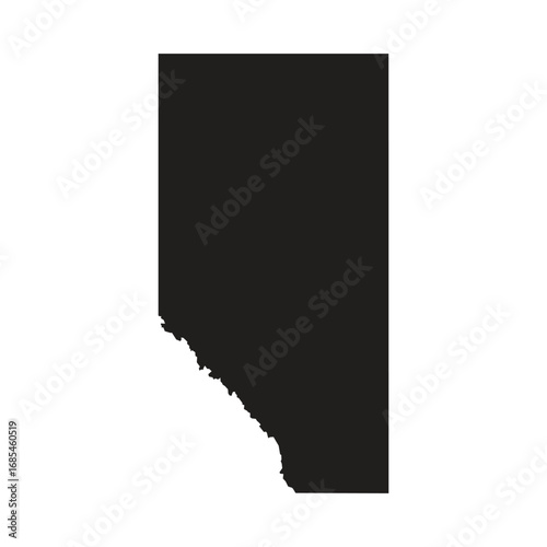Alberta, Canada Province Map Silhouette Vector