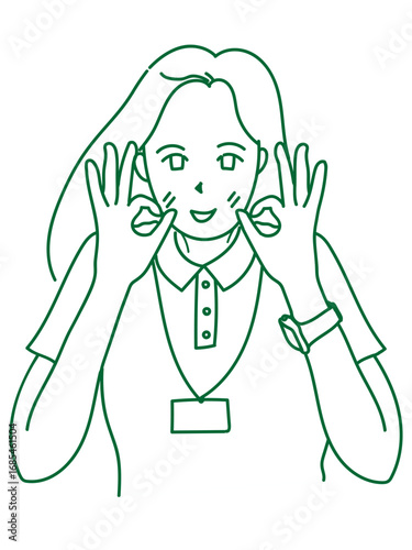 女性　イラスト