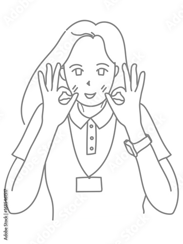 女性　イラスト