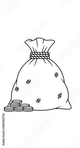 A full bag of coins symbolizing wealth and financial abundance for economic growth and investment opportunities