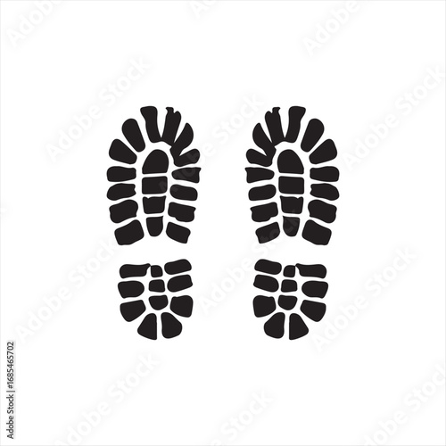 foot print on white background
