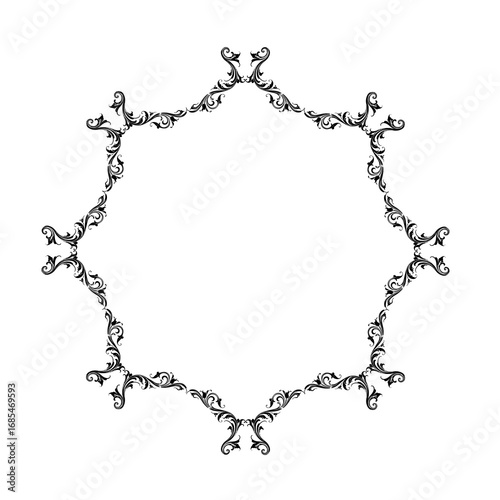 Wallpaper Mural Black  vintage vector frame on a white background. SVG Torontodigital.ca