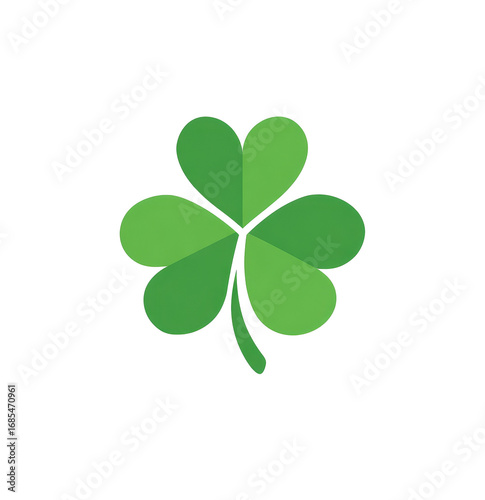 Simple, vibrant green clover icon