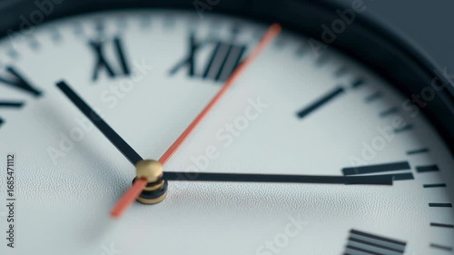 Wallpaper Mural Close-up of a clock face emphasizing hour and minute hands. Torontodigital.ca