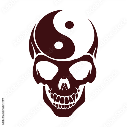 skull on a white background