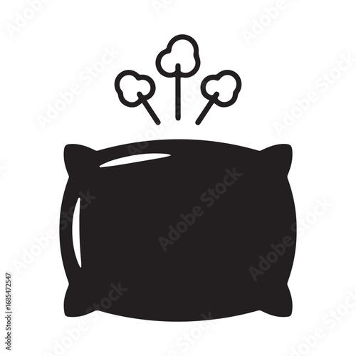 Pillow with Rising Steam Icon