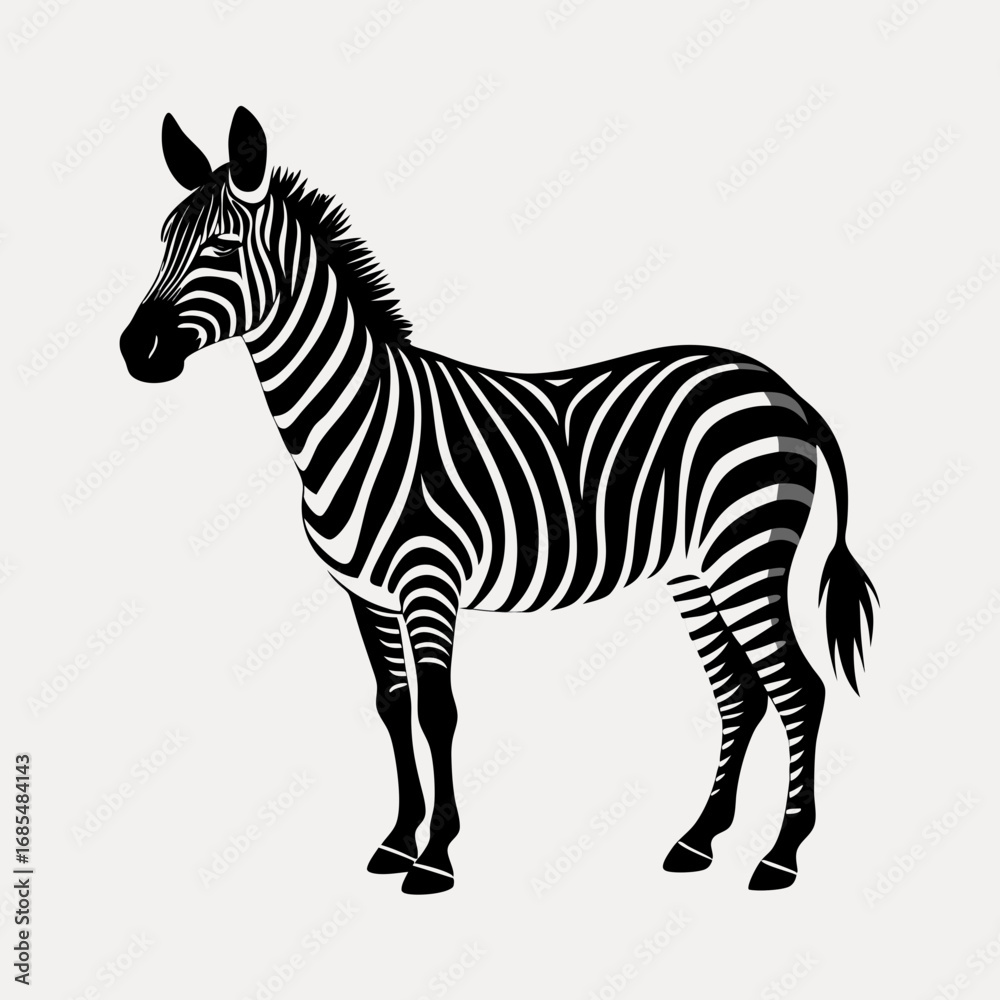 Obraz premium Zebra Silhouette Vector Art