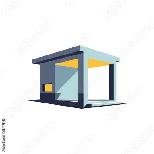 Modern Minimalist Carport or Garage Structure.