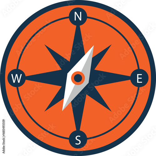 vector illustration of compass