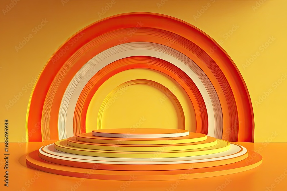 Obraz premium Geometric podium display