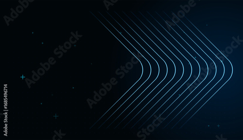 A moving forward lines for the next future concepts vector design, and with blue arrows lines forward vector illustration design