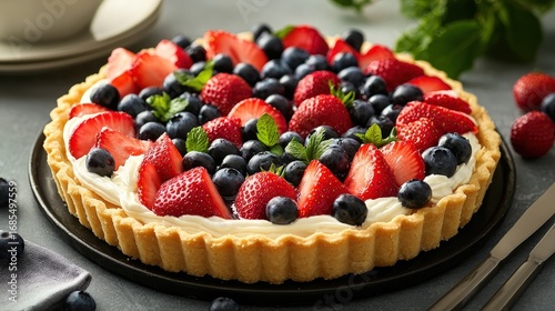 Fresh Fruit Tart with Seasonal Berries