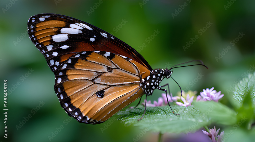 Fototapeta premium Profile view of a butterfly