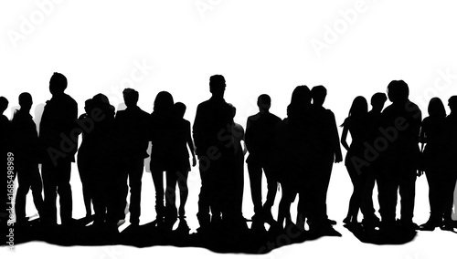 Silhouette of a large crowd (6)