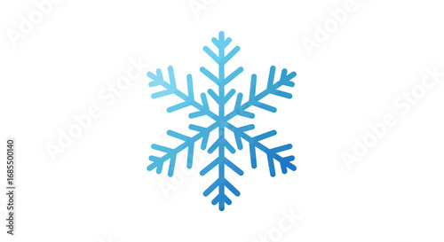 Vibrant Blue Snowflake Graphic Design.