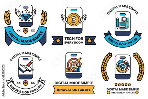 Digital made simple is the concept of these badges