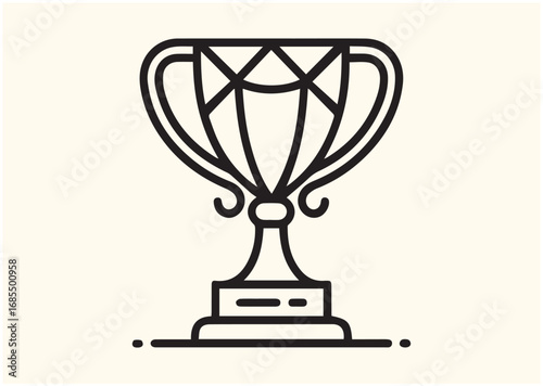 Trophy Line art Vector design