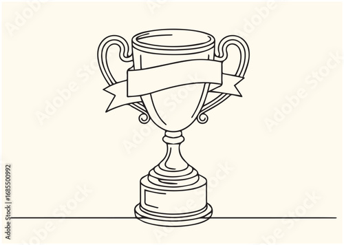 Trophy Line art Vector design