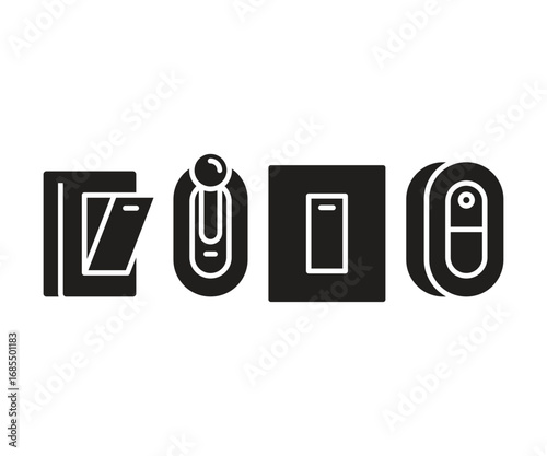 electric switch icons vector illustration