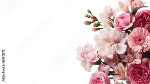 Close-up of a bouquet of pastel pink flowers