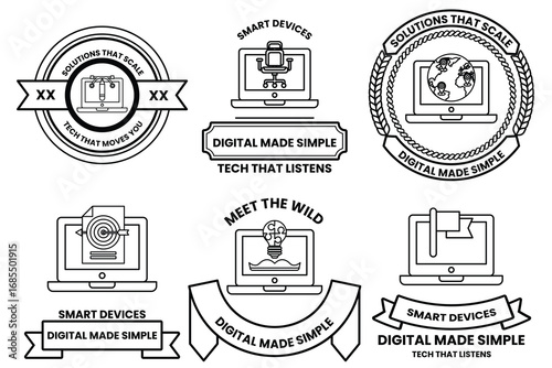 A set of six icons for smart devices