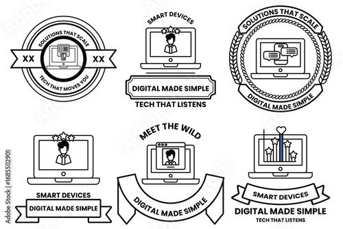 A set of six icons for smart devices