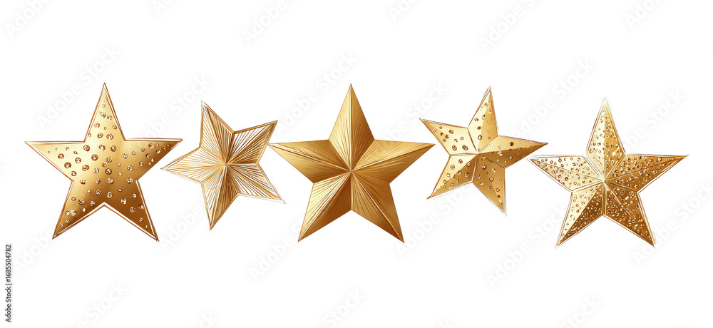 Obraz premium Five golden stars
