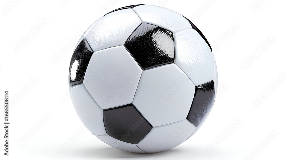 Fototapeta premium Soccer Ball with Paint Splatter, isolated on white background Stock Illustration