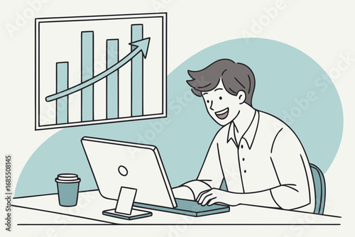 business people working, with office supplies around