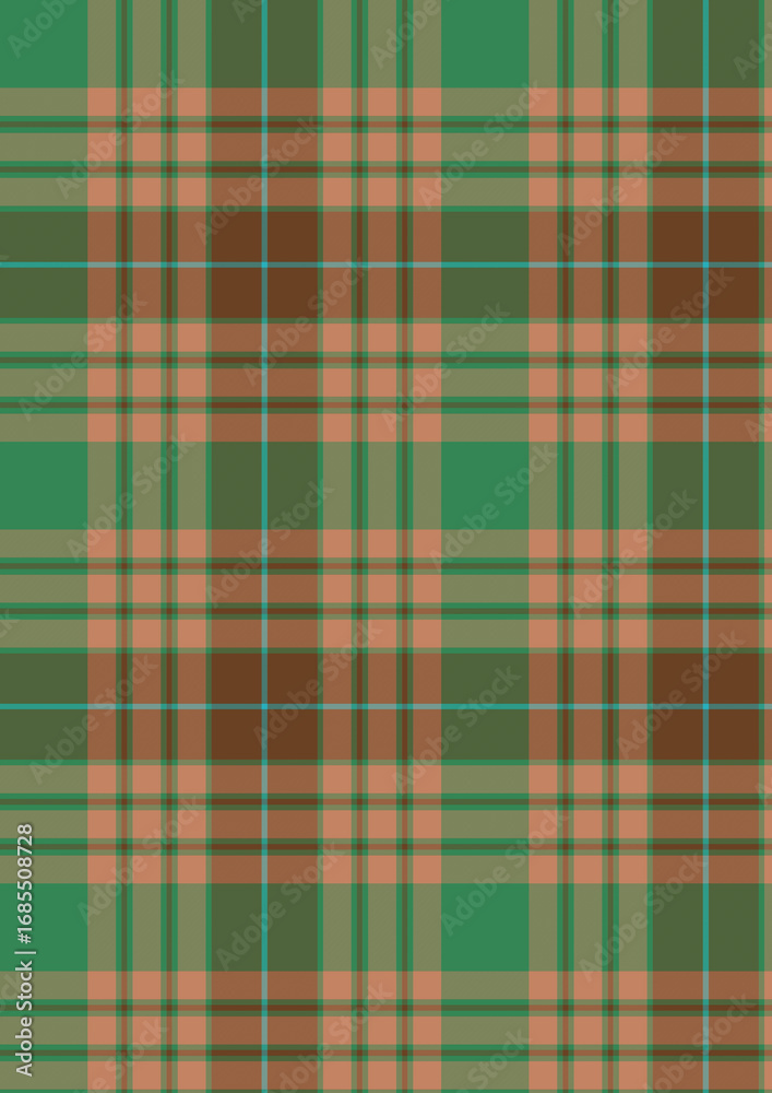 Obraz premium A seamless green and pink checkered plaid pattern fabric for a tablecloth design
