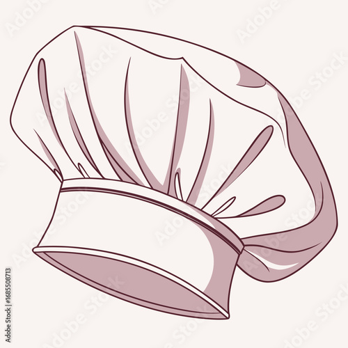 Professional chef's toque hat symbol for culinary arts and restaurant branding